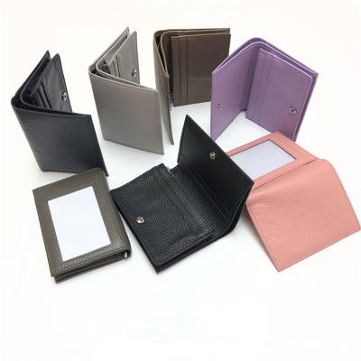 China Unisex High Quality Genuine Leather Name Credit Card Holder Goods Customize OEM Service Card Holder Wallet Freely for sale