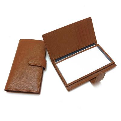 China New Arrival Style Classic Fashionable Unisex Long Credit Card Holder Genuine Leather Wallet Women for sale