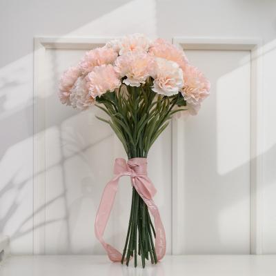 China High Simulation Carnation Artificial Flowers Stem Mothers Day Eco-friendly Silk Simple Gift Artificial Flowers Wholesale for sale