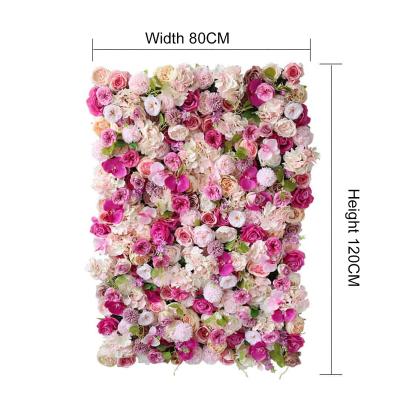 China Wedding Celebration Wedding Supplies Decoration Backdrop Flowers Decor Artificial Flower Wall Panel for sale