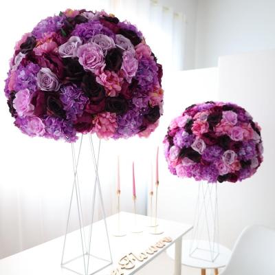 China Wedding Decoration Centerpiece Rose Flower Wedding Flowers Large Flower Ball Layout Table Decoration For Wedding Party for sale