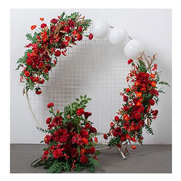 China Artificial White Floral Wedding Backdrop Fabric Design Wedding Party Event Decoration China Supplier Decorative Wedding Flowers Arch for sale