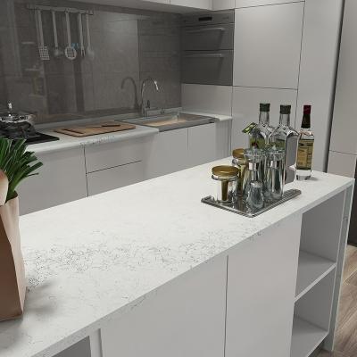 China Hot Selling Durable Engineered Quartz Slabs Short Slab Gray Vein Artificial Quartz Stone White Slabs For Kitchen Countertops for sale