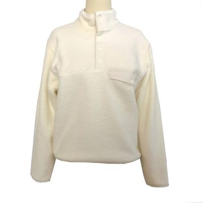 China Anti-wrinkle WOMEN'S MOCK NECK FLEECE HENLEY SWEATER for sale