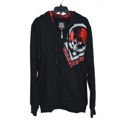 China Anti-wrinkle MEN&'S COTTON POLYESTER BRUSHED FLEECE GRADGING OEM ZIPPER PRINTED HOODIE for sale