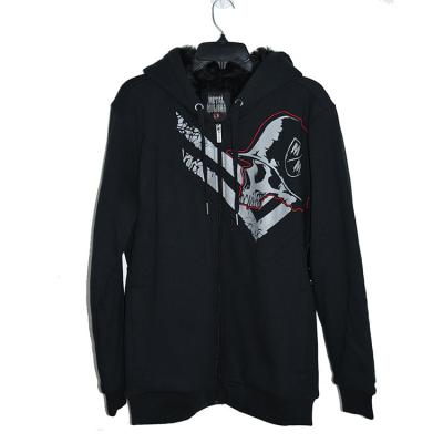 China Anti-wrinkle MEN&'S COTTON POLYESTER BRUSHED FLEECE GRADGING OEM ZIPPER PRINTED HOODIE for sale