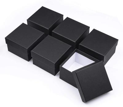 China Recycled Logo Black Paper Box Birthday Materials Custom Watch Present Gift Packaging Boxes With Closure for sale