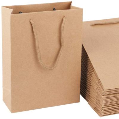 China Fashionable Brown Paper Bags With Small Medium Large Handle Sizes Reinforced Bottom And Handles for sale