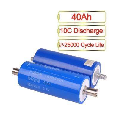 China E-car Cylinder Lithium Titanate 66160 2.3V 30ah 35ah 40ah LTO Battery For Motor for sale