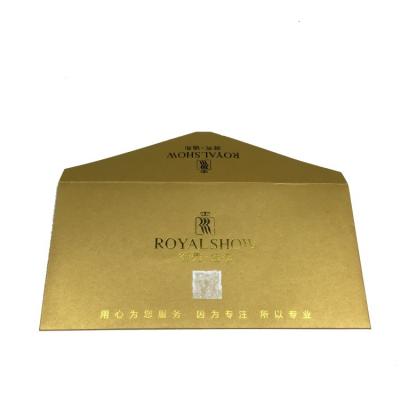 China Hot Selling Gift Envelope Manufacturer Custom Order Gold Foil Logo Gift Card Paper Envelope for sale