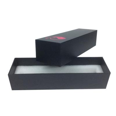 China Luxury Rigid Custom Lid And Tray Gift Box Printed Of Biodegradable Paper Cardboard In Black Color for sale