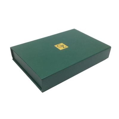 China Recyclable Custom Logo Printed Foldable Cardboard Flat Package Gift Box With Hot Stamping LOGO for sale