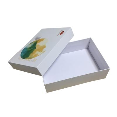 China Recycled Materials Custom White Matt Lamination Base And Lid Cardboard Gift Box For Cosmetics for sale