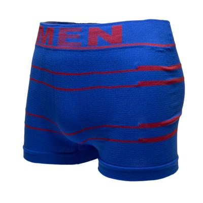 China Elastic Breathable Waistband Copy Recycle Cotton Striped Long Mens Underwear Shorts Wholesale Boxer for sale