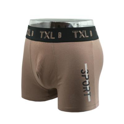 China Breathable Wholesale Custom Briefs Breathable Elastic Underwear Cotton Brown Mens Teen Boxer for sale