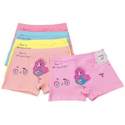 China Candy Breathable Cartoon Cotton Organic Shorts Kids Boxer Pink Print Cute Girl Underwear For Girl for sale