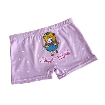 China Breathable Cute Rose Print Hip Plain Cotton Boxer Organic Cartoon Set Briefs Girl Kid Soft Underwear for sale