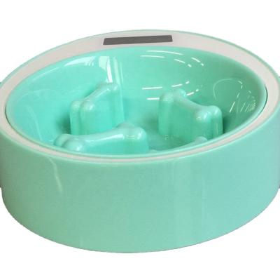 China Automatic Washable Digital Scale Bone Bowl Pet Bowl Smart Slow Dog Food Dispenser for sale