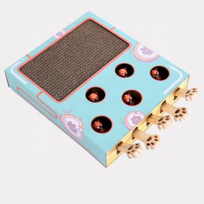 China Cat Toy Whack A Mole Cat Scratching Board Multifunction Cat Viable Creative Interactive Toy for sale