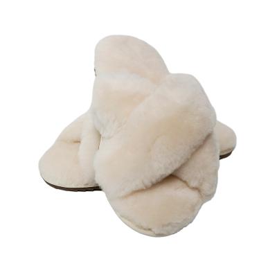 China Wholesale Fashion Trend Factory Price Girl Sheepskin Slippers Cute Women's Sheepskin Slippers Summer Lovely for sale