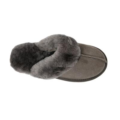 China Fashion Trend Factory Price Bedroom Children Slippers Wool Autumn Winter Women 100% Sheepskin Slippers for sale