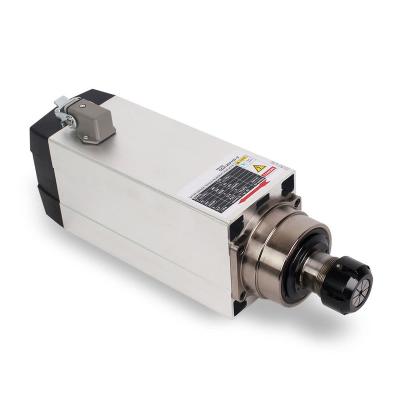 China Chinese Manufacturer CNC 6kw Milling Air Cooled Spindle Motor 380V/220V Inverter ER32 Bushing Square Milling Machine Spindle for sale