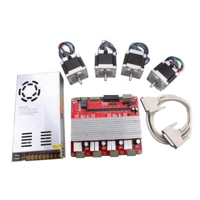 China Automatic Control 4 Axis TB6560 CNC Stepper Motor Driver Controller Board With 4Pcs Nema17 Stepper Motor for sale