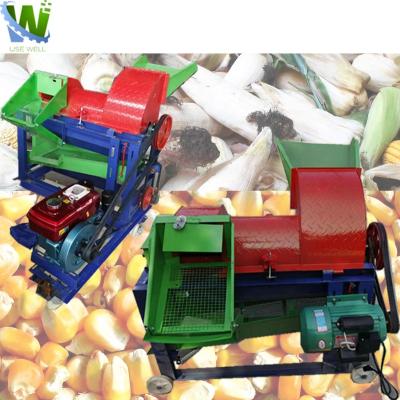 China Electric high efficiency maize thresher sheller soybean peeling machine gasoline corn husker sorghum millet threshing shelling machine for sale