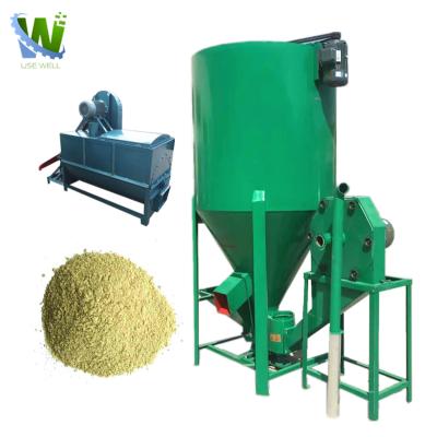 China Poultry farm livestock pig feed grinding machine for feeds processing machinery animal feed mixer small horizontal grinder for sale