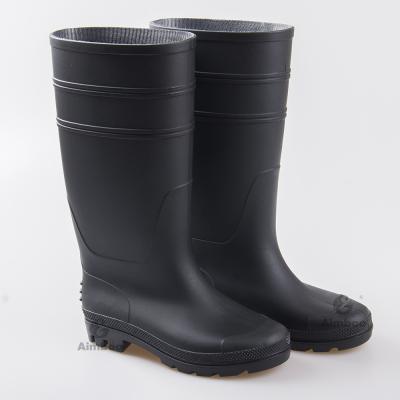 China From Aimboo Huaerxin factory straight high work shoes safety rubber boots long with CE quality PVC rain shoes knee boots for sale