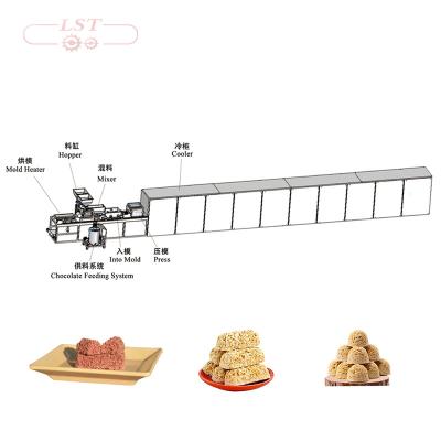 China Cereal Chocolate Chips Chocolate Making Machine Automatic Oatmeal Cereal Bar Making Machine Forming Machine for sale