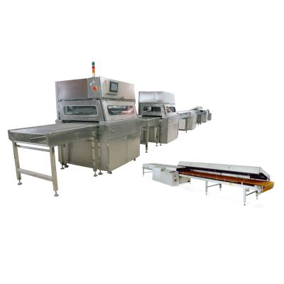 China Healthy Dairy Factory Snacks Cookie Cake Chocolate Coating Machine Chocolate Enrobing Machine for sale