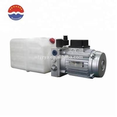 China DC12v 24v hydraulic power unit plastic or steel hydraulic power pack for sale