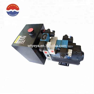 China Mini DC 12v Hydraulic Power Unit Steel Tank 8L 24v 220 Steel Hydraulic Oil Pumping Device for sale