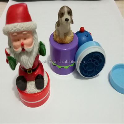 China Toy Round Multicolor Fun DIY Christmas Scrapbook Children Funny Educational Cartoon Rubber Stamps Self Inking Rubber Stamps for sale