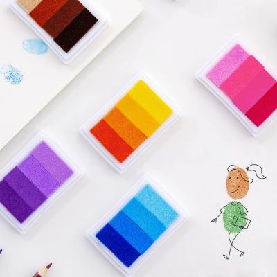 China Educational Funny Toy Craft Ink Pad Stamp Pads, 24 Colors DIY Washable Stamp Ink Pads for Kids for sale