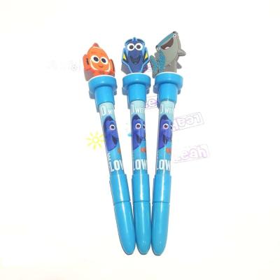 China New 2020 Funny Educational Toy Cartoon Ballpoint Pens Stamp Bubble Pen for sale