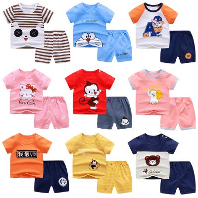 China Summer Smart Casual Wholesale 100% Cotton Short Sleeve Kids Clothes Sets With Best Price Baby Clothing for sale