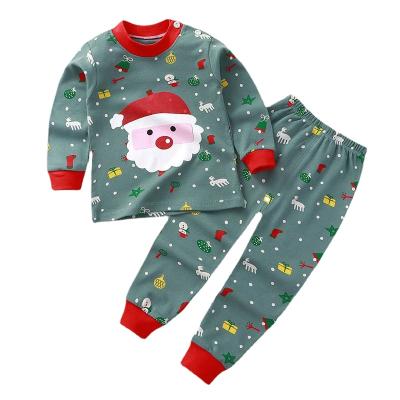 China Cheap two-piece set cartoon baby underwear men's and women's pajamas long smart casual children's cotton suit for sale