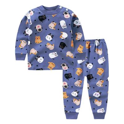 China Wholesale cotton cartoon smart casual home wear children's clothing children's underwear suit autumn children's pajamas long sleeve suit for sale