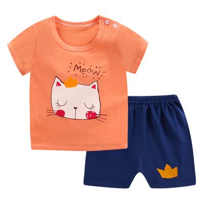 China Custom Made Smart Casual Cute Clothing Sets Toddler Boy Clothes Toddler Boy Short Sleeve Kids Dressing Sets for sale