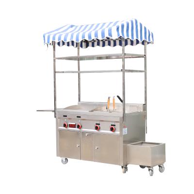 China 2022 High Quality Push Cart Food Use Fried Chicken Commercial Supply Stall Portable Hot Dog Stand For Breakfast for sale