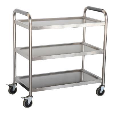 China Promotional Resturant Kitchen Equipment 2021 Stainless Steel Kitchen Trolley with Dining Restaurant Hotel Trolley for sale