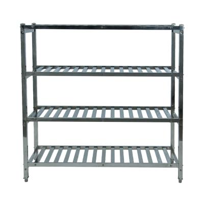 China Contemporary Commercial Steel Bathroom Shelf Rack Kitchen Workbench Storage Stainless Steel Standard Stainless Steel for sale