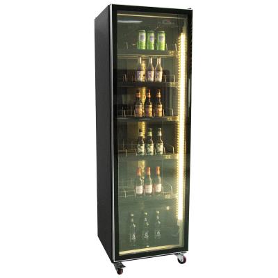 China Commercial Glass Deli Beverage Cooler Single-Temperature Door Upright Beer Freezer for sale