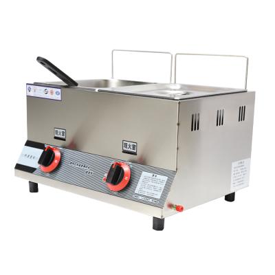 China 2021 New Arrival Kitchen Ware Commercial Gas Double Cylinder Double Screen Frying Machine for sale