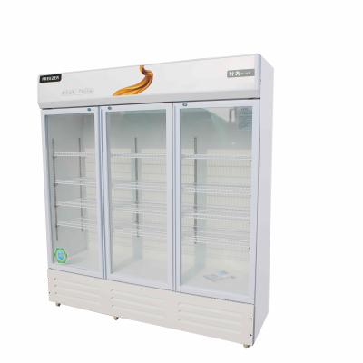 China Refrigerated Beer Glass Upright Upright Freezer Beverage Cooler Single-Temperature Door Display Beverage Fridge for sale