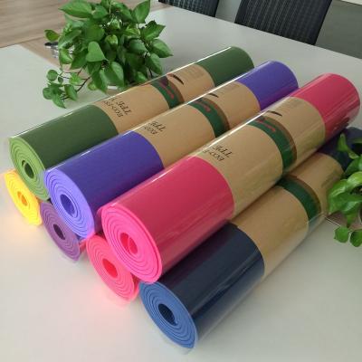 China 2022 New Gymnasium China Gymnastics Logo 6mm Pilates Tape Yoga Mat Eco-Friendly Custom Organic Fitness Waterproof Washable Durable Anti-Slip Folding Exercise Mat for sale