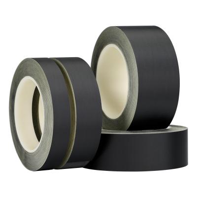 China Acetate Acetate Fabric Heat Resistant Tape High Adhesive Black Flame Retardant Cloth Tape for sale