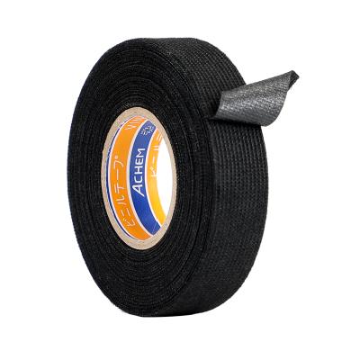 China Heat Resistant Black Automotive Wire Toughness Color Fabric Cloth Adhesive Tape for sale